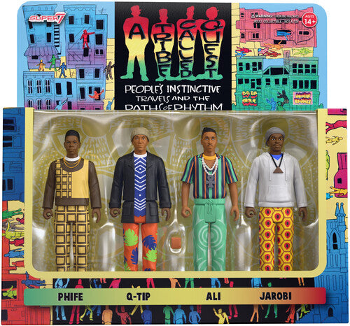 A Tribe Called Quest Super7 - A Tribe Called Quest - ReAction Figures Wv1 - People's Instinctive Travels and the Paths of Rhythm 4-Pack (Large Item, Action Figure)