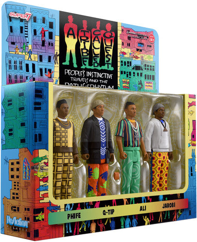 A Tribe Called Quest Super7 - A Tribe Called Quest - ReAction Figures Wv1 - People's Instinctive Travels and the Paths of Rhythm 4-Pack (Large Item, Action Figure)