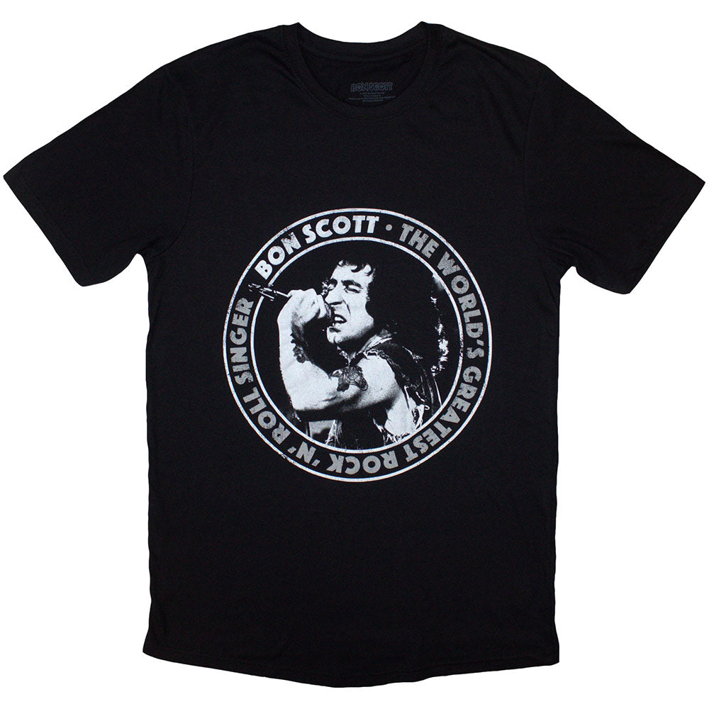 Bon Scott World's Greatest RnR Singer Black