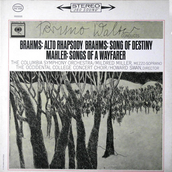 Bruno Walter Conducts Brahms / Mahler - Columbia S Alto Rhapsody / Song Of Destiny / Songs Of A Wayfarer