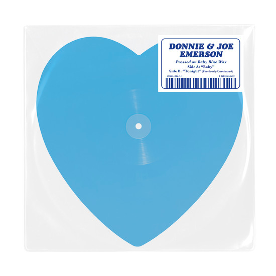 DONNIE & JOE EMERSON Baby Blue Heart Shaped 7"