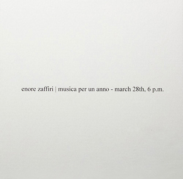 ENORE ZAFFIRI Musica Per Un Anno