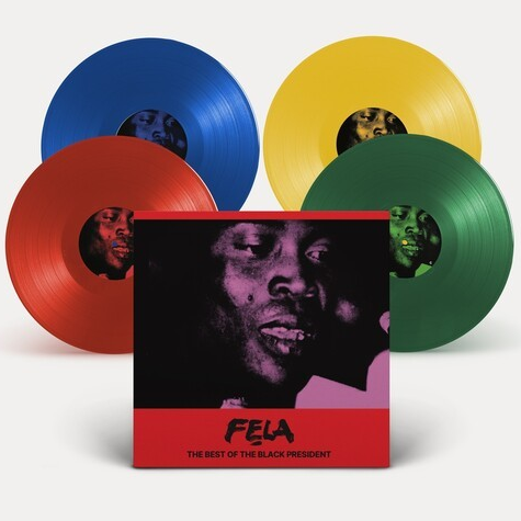 Fela Kuti The Best of the Black President (Colored Vinyl, Red, Green, Blue, Yellow) (4 Lp's)