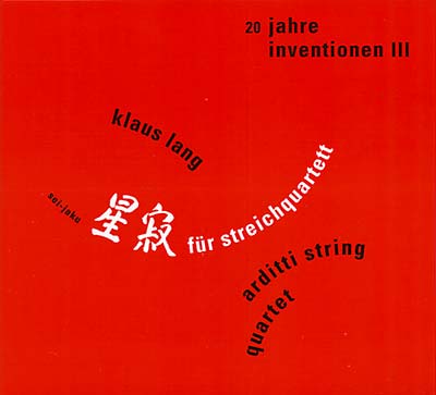 KLAUS LANG 20 Jahre Inventionen III