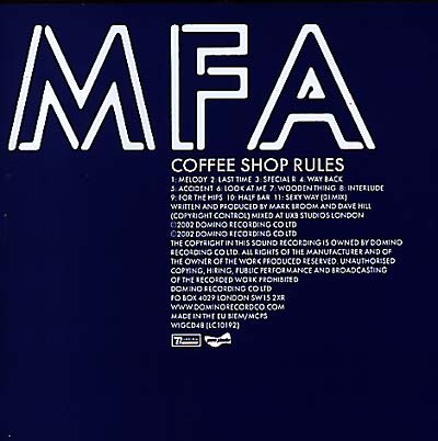 MFA Coffee Shop Rules