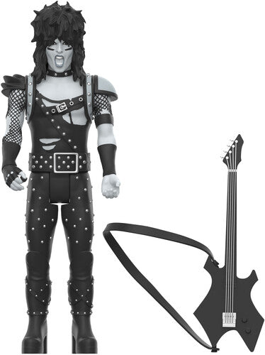 Motley Crue Super7 - Motley Crue - ReAction Figures Wv2 - Nikki Sixx (Shout At The Devil - Black & White) (Collectible, Action Figure)