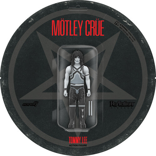 Motley Crue Super7 - Motley Crue - ReAction Figures Wv2 - Tommy Lee (Shout At The Devil - Black & White) (Collectible, Action Figure)