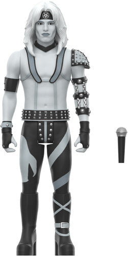 Motley Crue Super7 - Motley Crue - ReAction Figures Wv2 - Vince Neil (Shout At The Devil - Black & White) (Collectible, Action Figure)