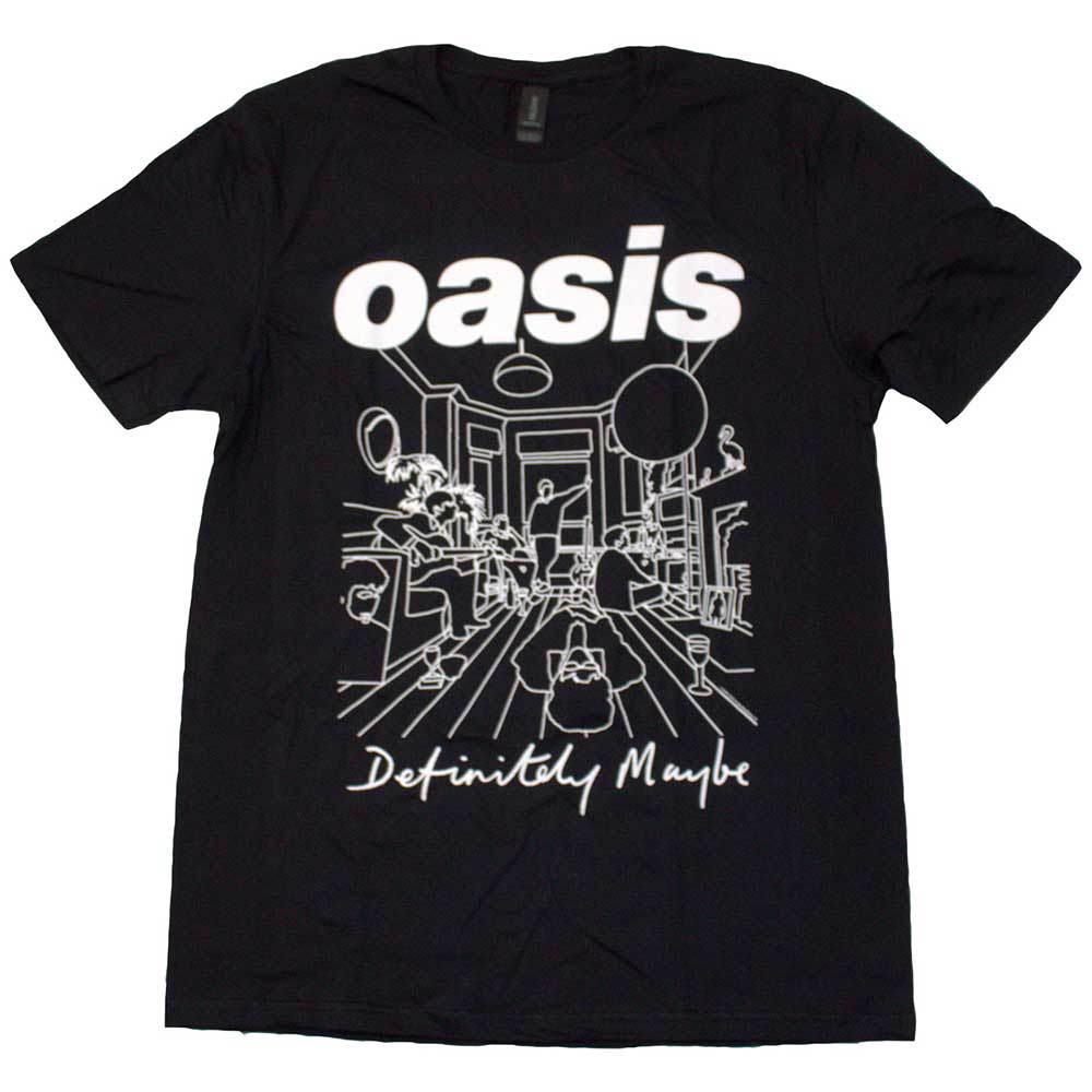 Oasis Definitely Maybe Line Drawing Black