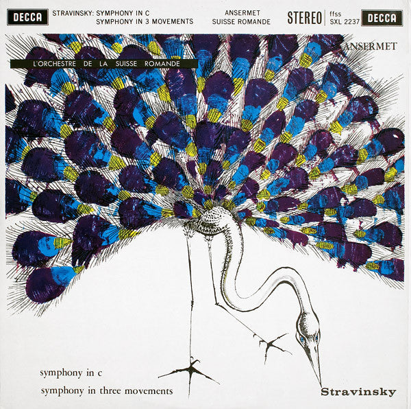 Stravinsky, Ansermet, L'Orchestre De La Suisse Rom Symphony In C / Symphony In Three Movements