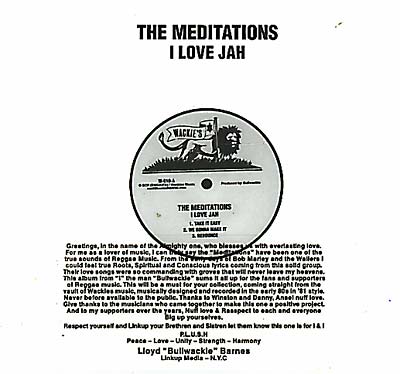 THE MEDITATIONS I Love Jah