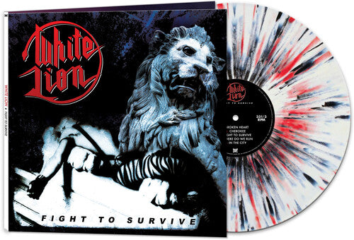 White Lion Fight To Survive (Colored Vinyl, White, Black & Red Splatter, Limited Edition)