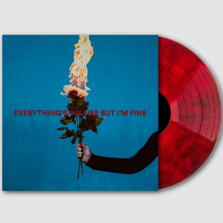As December Falls Everything's On Fire But I'm Fine [Explicit Content] (Red Marble Colored Vinyl)