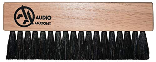 Audio Anatomy OAK WOOD BRUSH NATURAL WITH ANTISTATIC GOAT AND NYLON FIBER - DELUXE (DRY & WET CLEANING)
