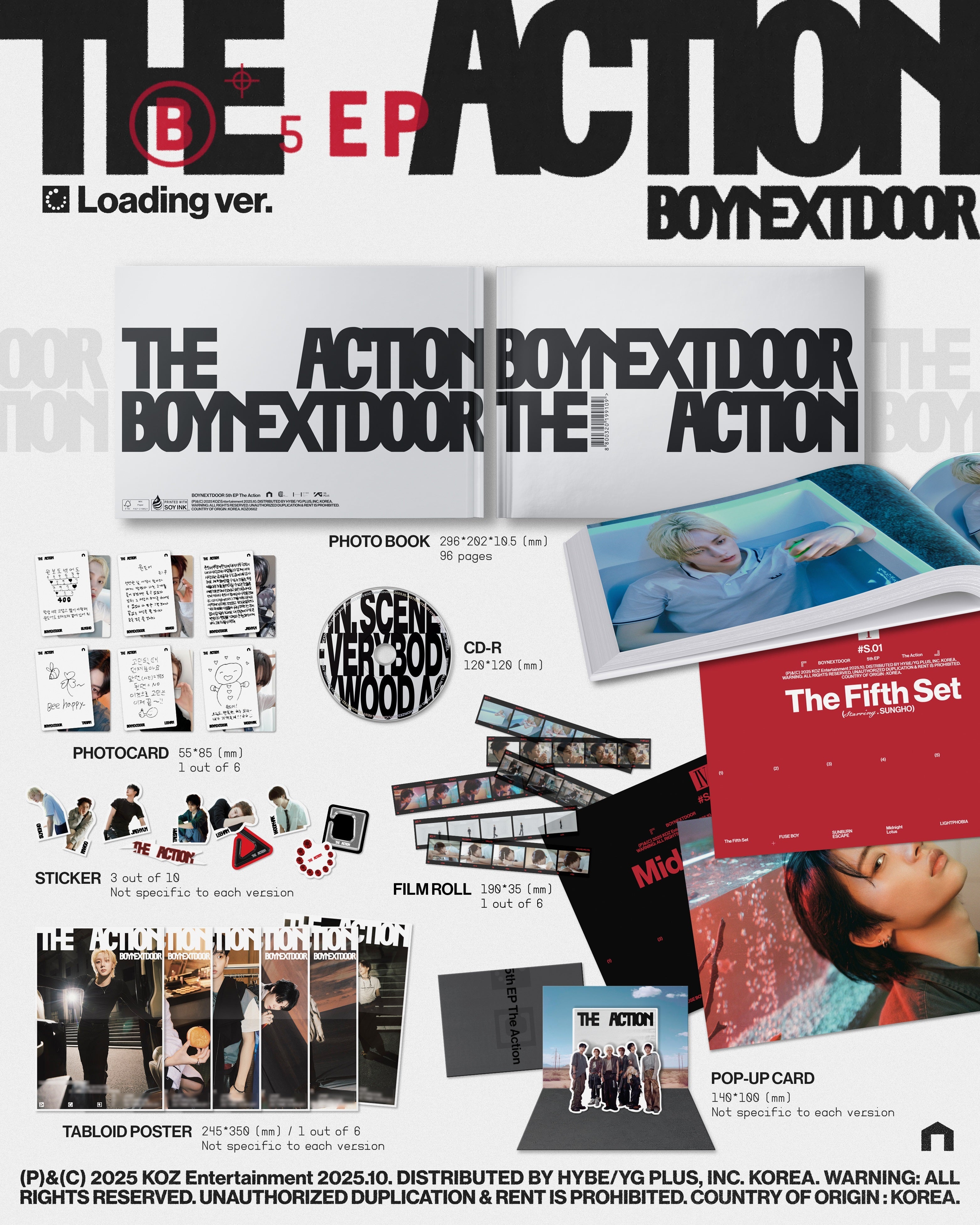 BOYNEXTDOOR Boynextdoor 5Th Ep [The Action] [Loading Ver.] [Indie Retail Exclusive] [CD]
