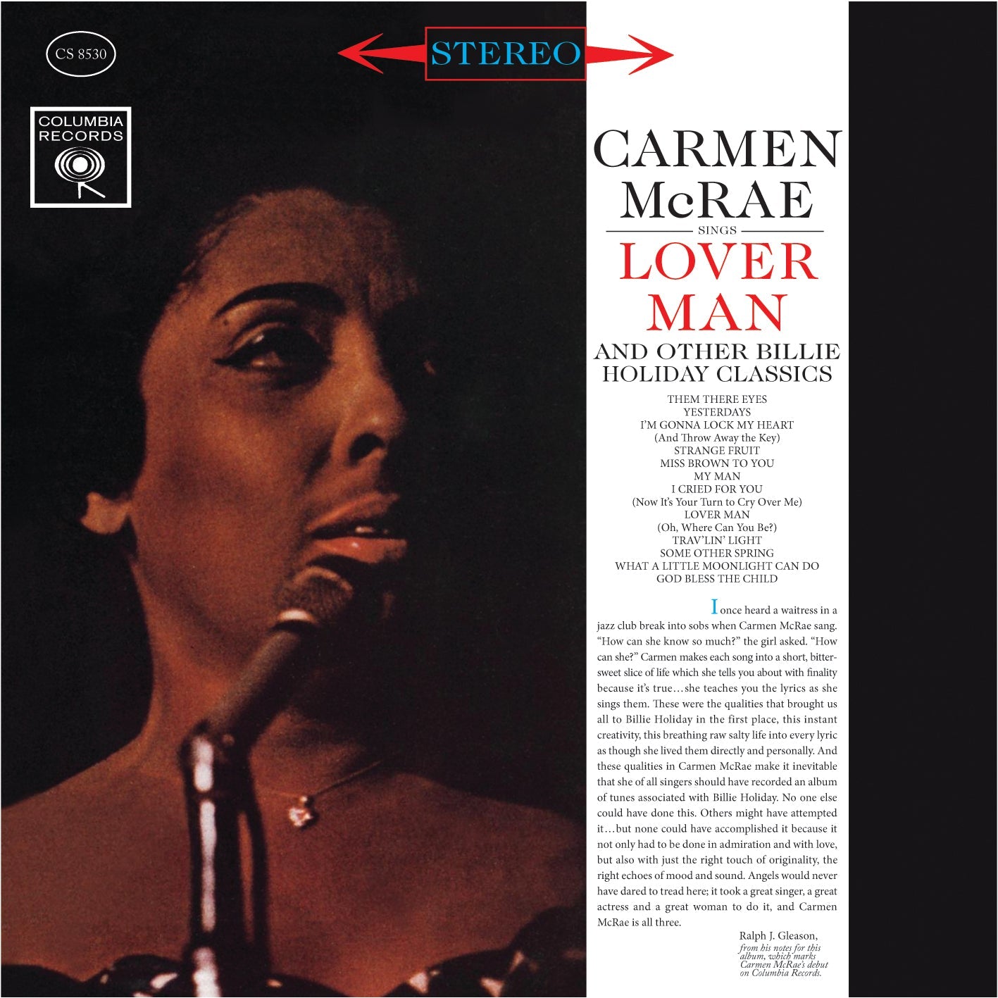 Carmen McRae Sings Lover Man & Other Billie Holiday Classics