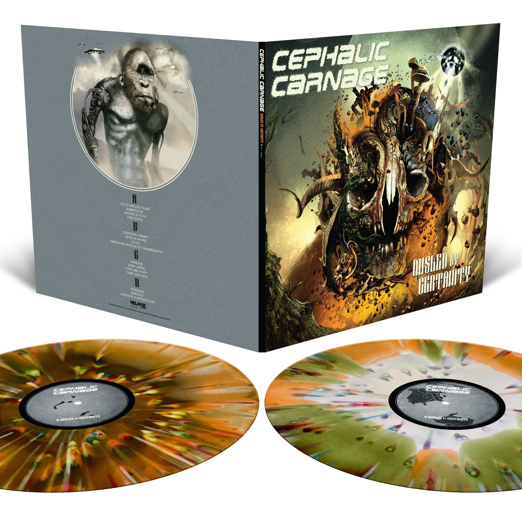 Cephalic Carnage Misled By Certainty [Tri-Color Merge With Splatter Vinyl] [2LP]