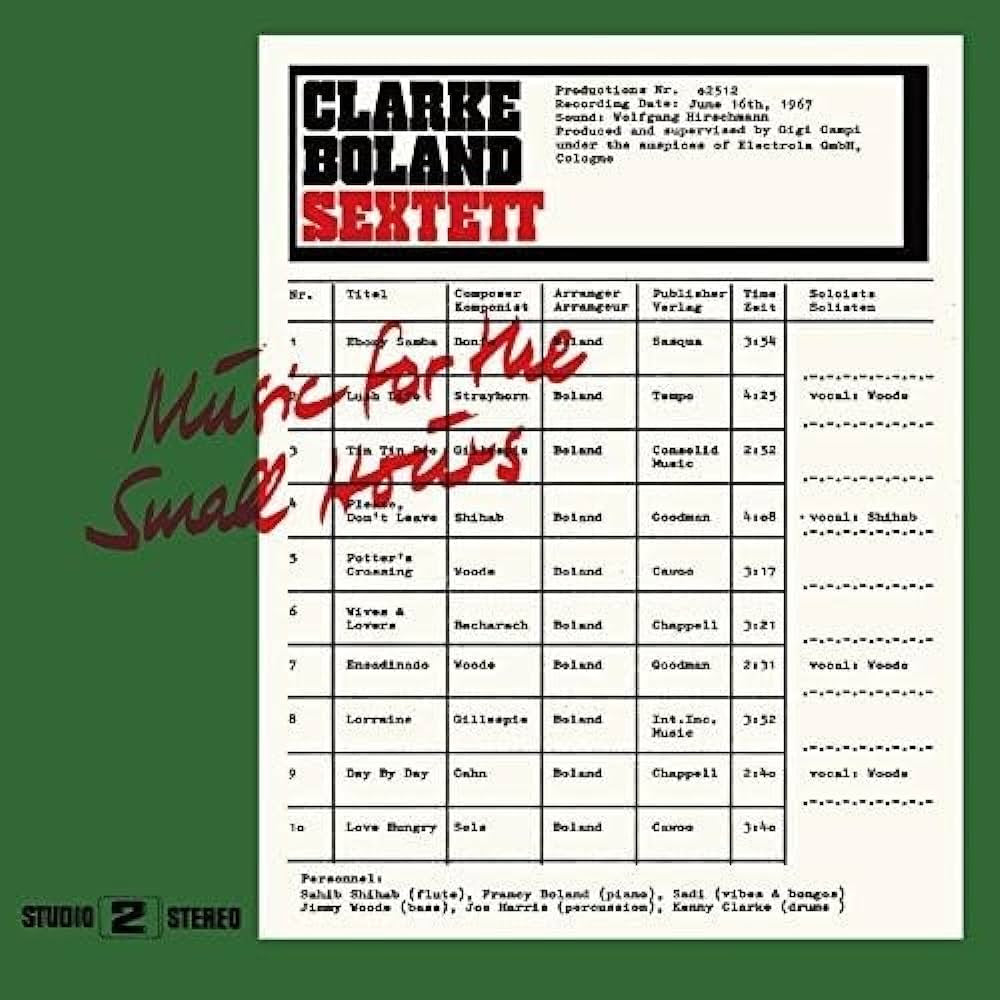 Clarke-Boland Sextett Music For The Small Hours