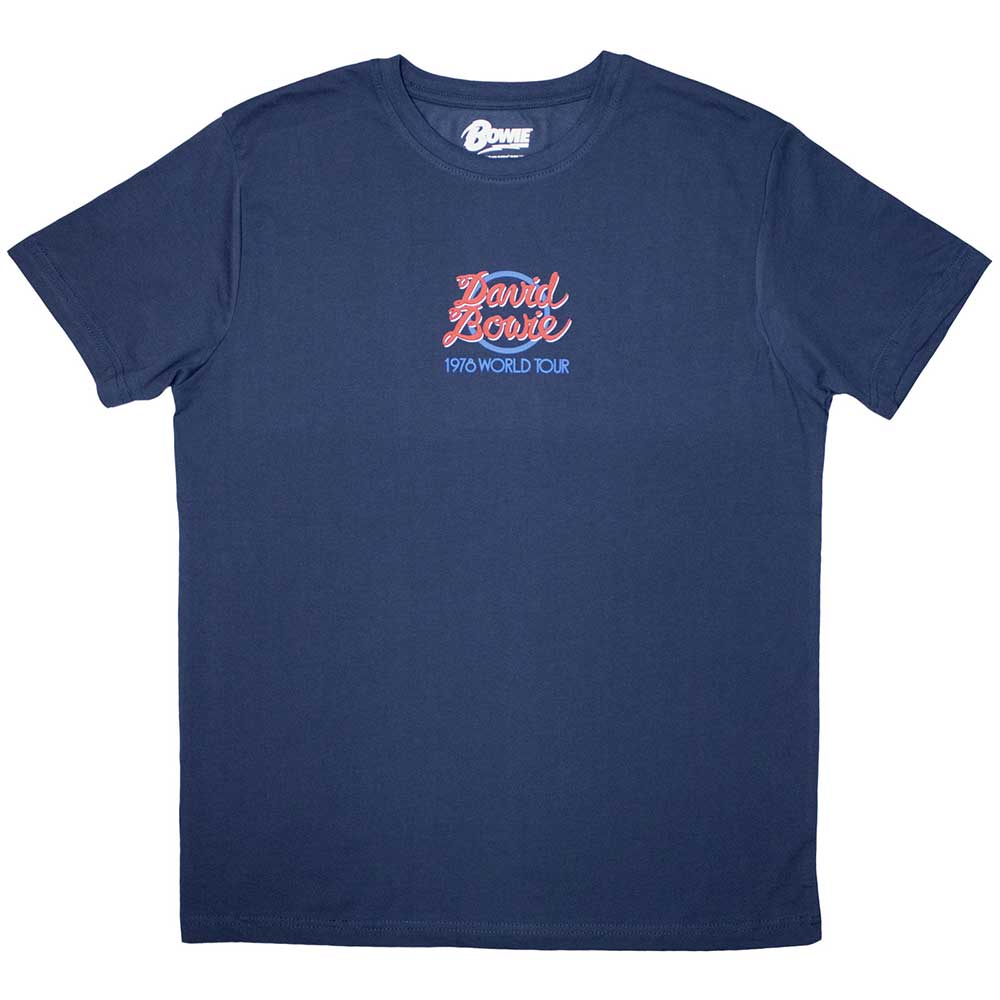 David Bowie Mini 1978 World Tour Logo Blue