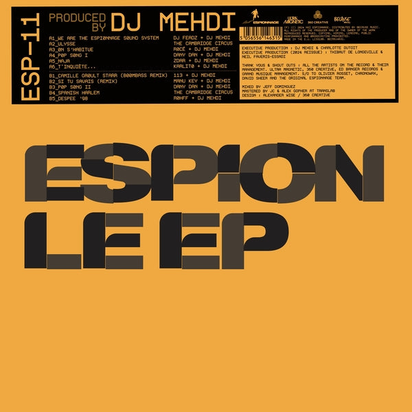 DJ MEHDI Espion Ep (Clear Vinyl)