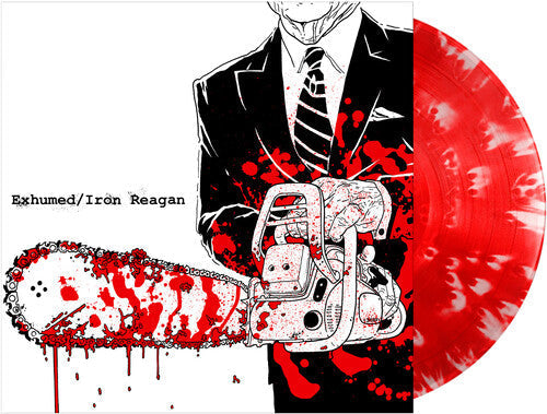 Exhumed/Iron Reagan Split 12" [Red, White Splatter]