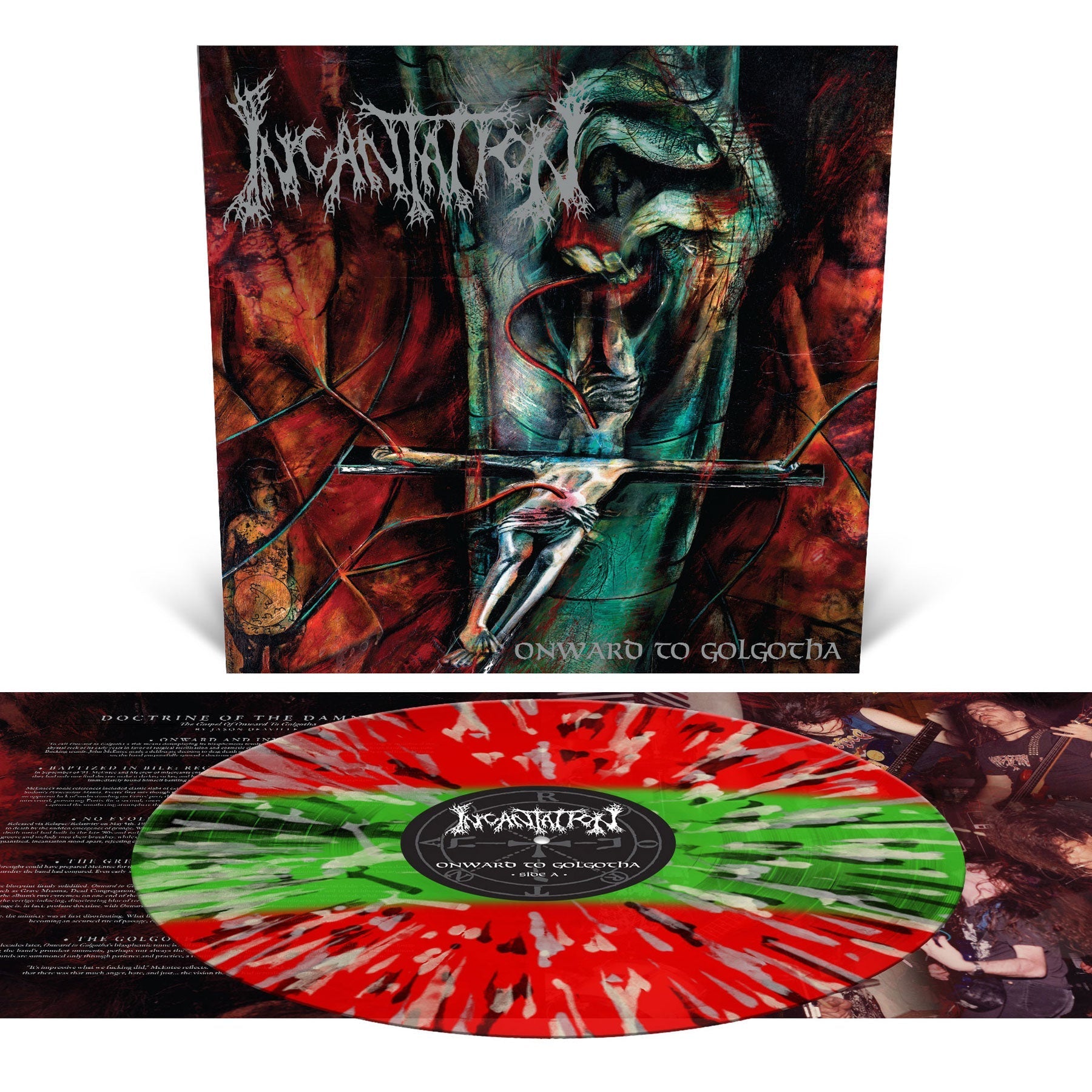 Incantation Onward To Golgotha [Three Color Stripe With Splatter Vinyl]