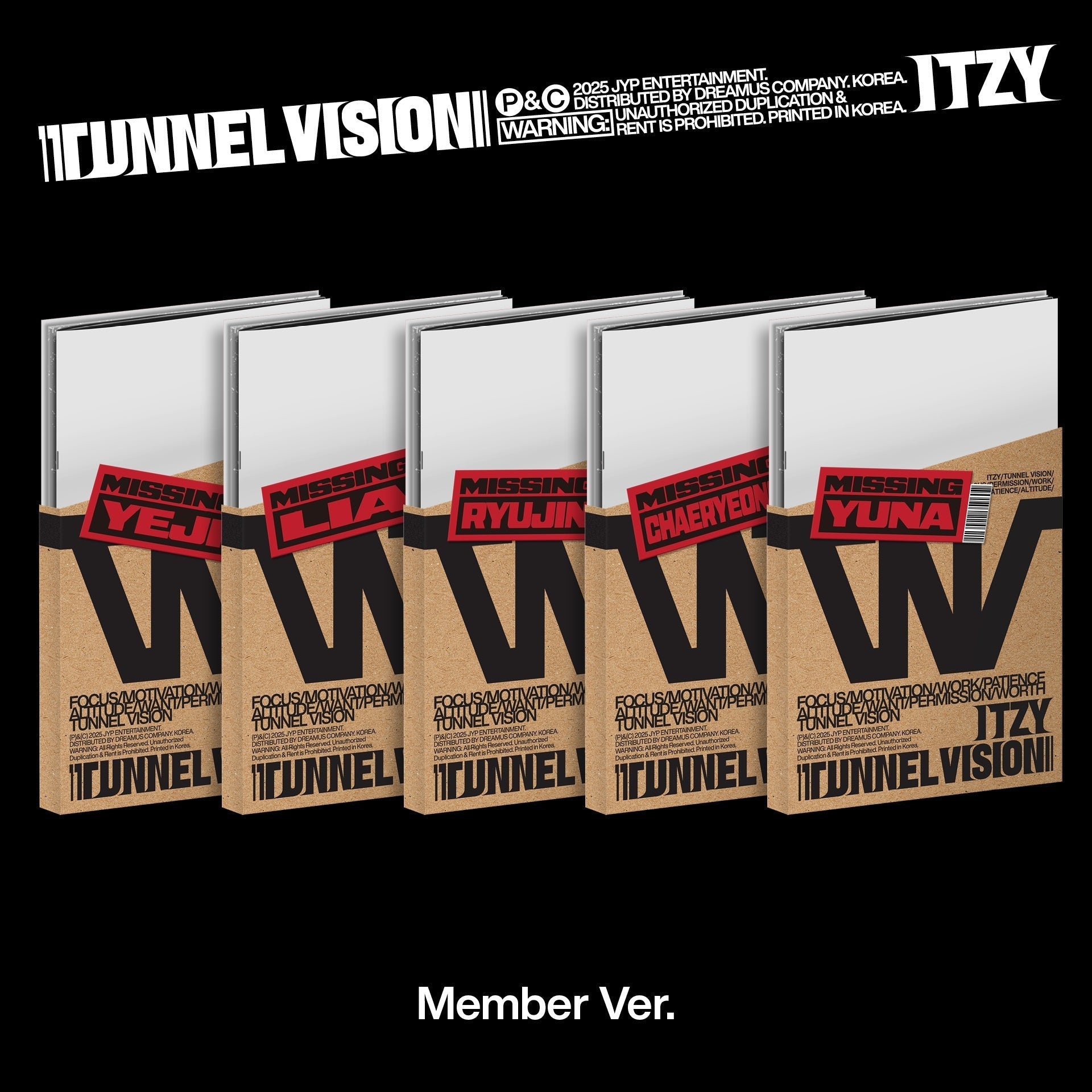ITZY Tunnel Vision [Member Ver.] [CD]