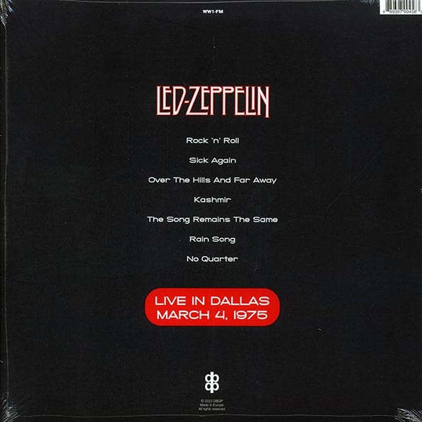 Led Zeppelin Live In Dallas: March 4 1975 [Import]