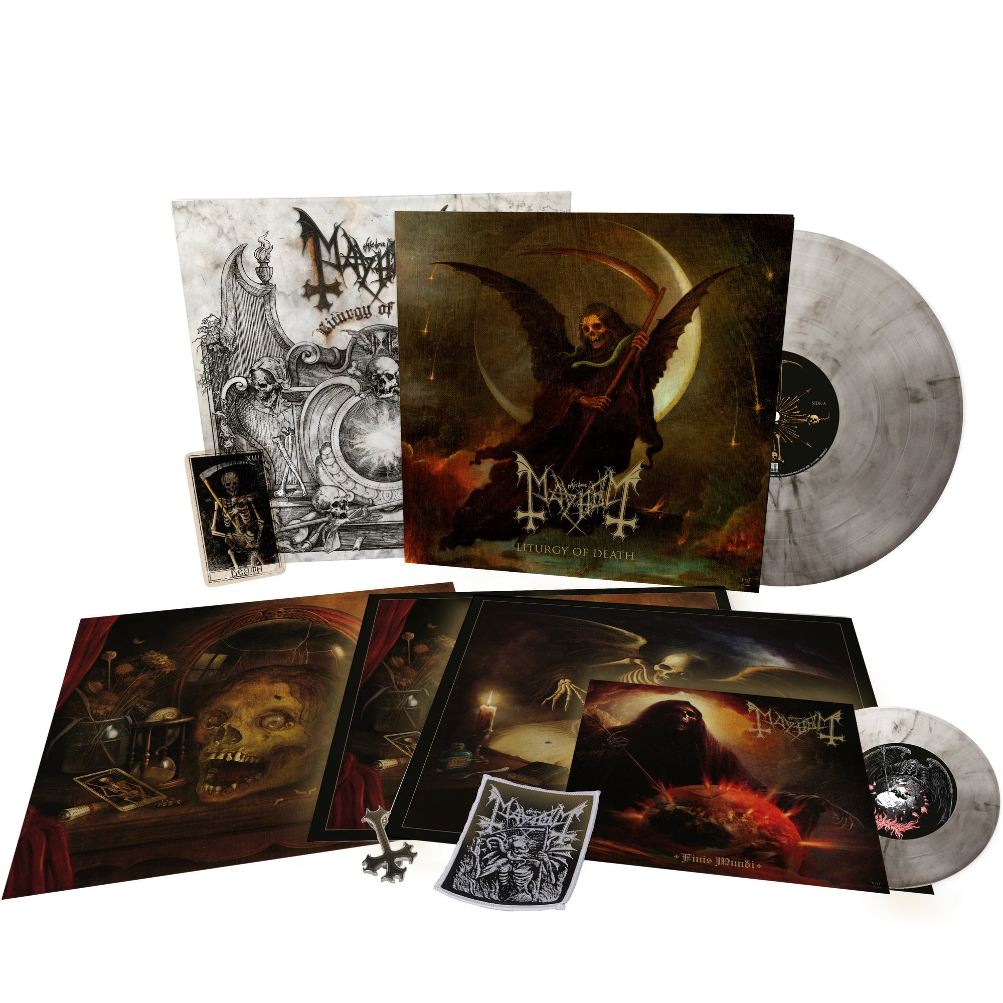 Mayhem Liturgy Of Death (Limited Edition) [Clear/Black Marbled Vinyl & 7" Box Set]