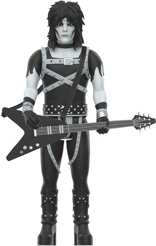 Motley Crue Super7 - Motley Crue - ReAction Figures Wv2 - Mick Mars (Shout At The Devil - Black & White) (Collectible, Action Figure)