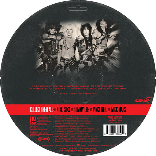 Motley Crue Super7 - Motley Crue - ReAction Figures Wv2 - Nikki Sixx (Shout At The Devil - Black & White) (Collectible, Action Figure)