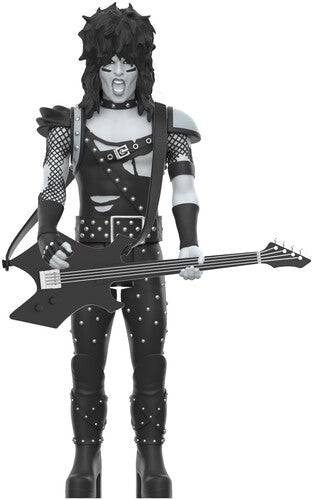 Motley Crue Super7 - Motley Crue - ReAction Figures Wv2 - Nikki Sixx (Shout At The Devil - Black & White) (Collectible, Action Figure)