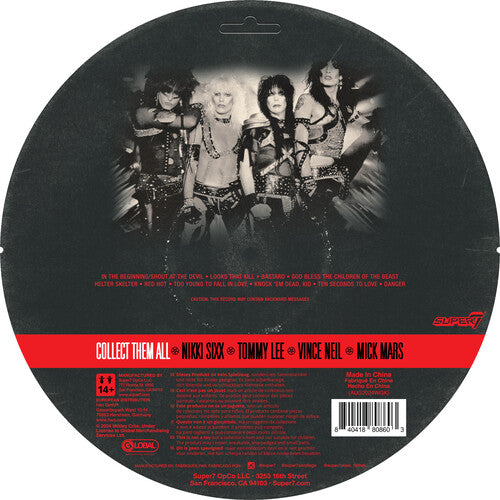 Motley Crue Super7 - Motley Crue - ReAction Figures Wv2 - Vince Neil (Shout At The Devil - Black & White) (Collectible, Action Figure)