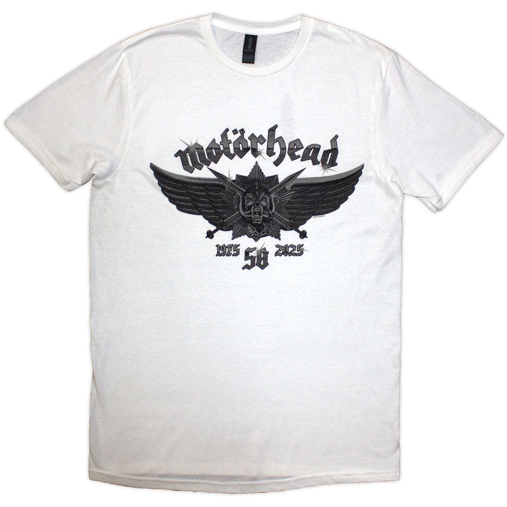 Motörhead 50 Years Wings Badge White