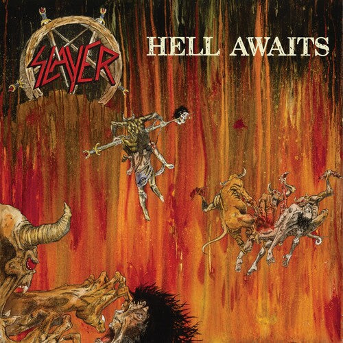SLAYER Hell Awaits (Red Velvet Marbled Colored Vinyl, Poster)
