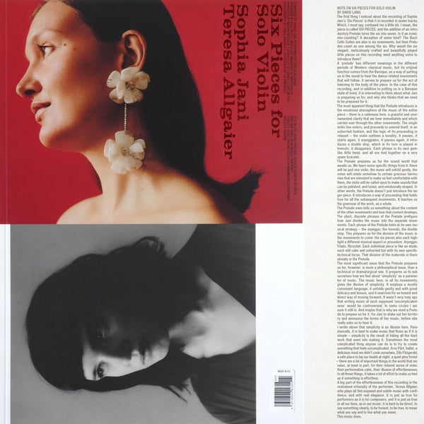 SOPHIA JANI, TERESA ALLGAIER Six Pieces for Solo Violin