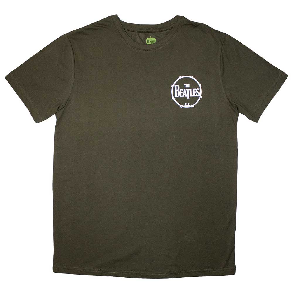 The Beatles Mini Drum Logo Green