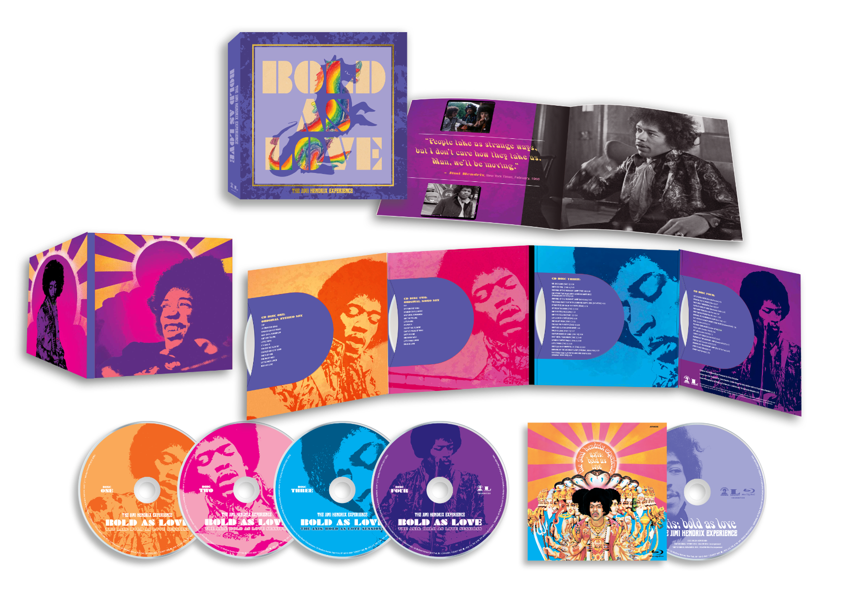 The Jimi Hendrix Experience Bold As Love (4CD + Blu-Ray Box Set)