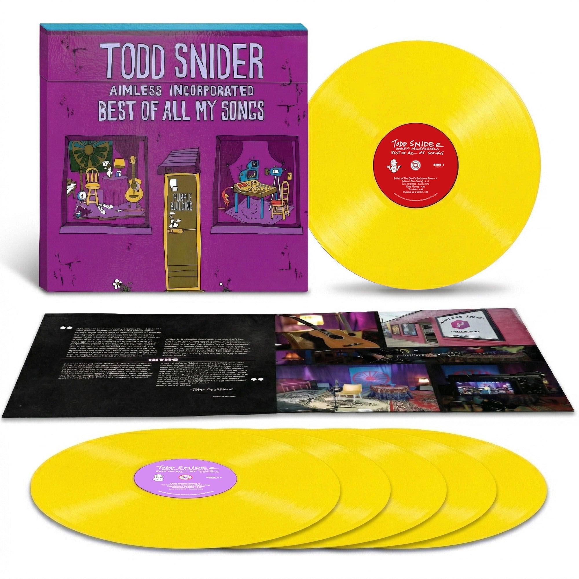 Todd Snider Best Of All My Songs (Indie Exclusive Box Set) [Yellow Vinyl] [6LP]