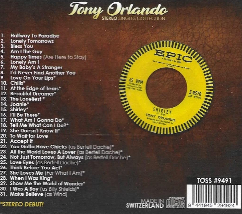 Tony Orlando Stereo Singles Collection: 31 Cuts, 20 Stereo Debuts! [Import]