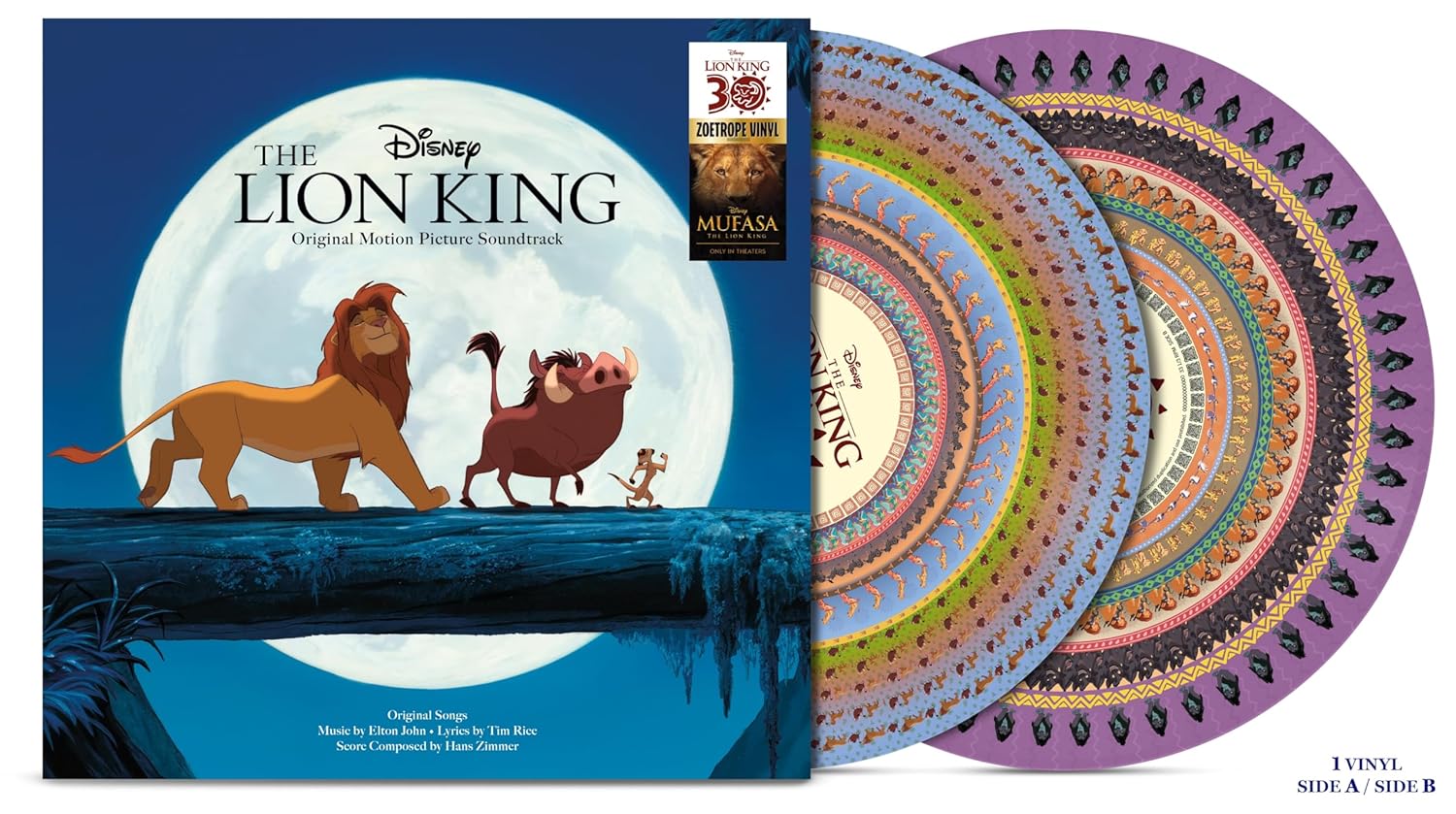 Various Artists Lion King: 30th Anniversary (Original Soundtrack) (Limited Edition, Zoetrope Picture Disc Vinyl) [Import]