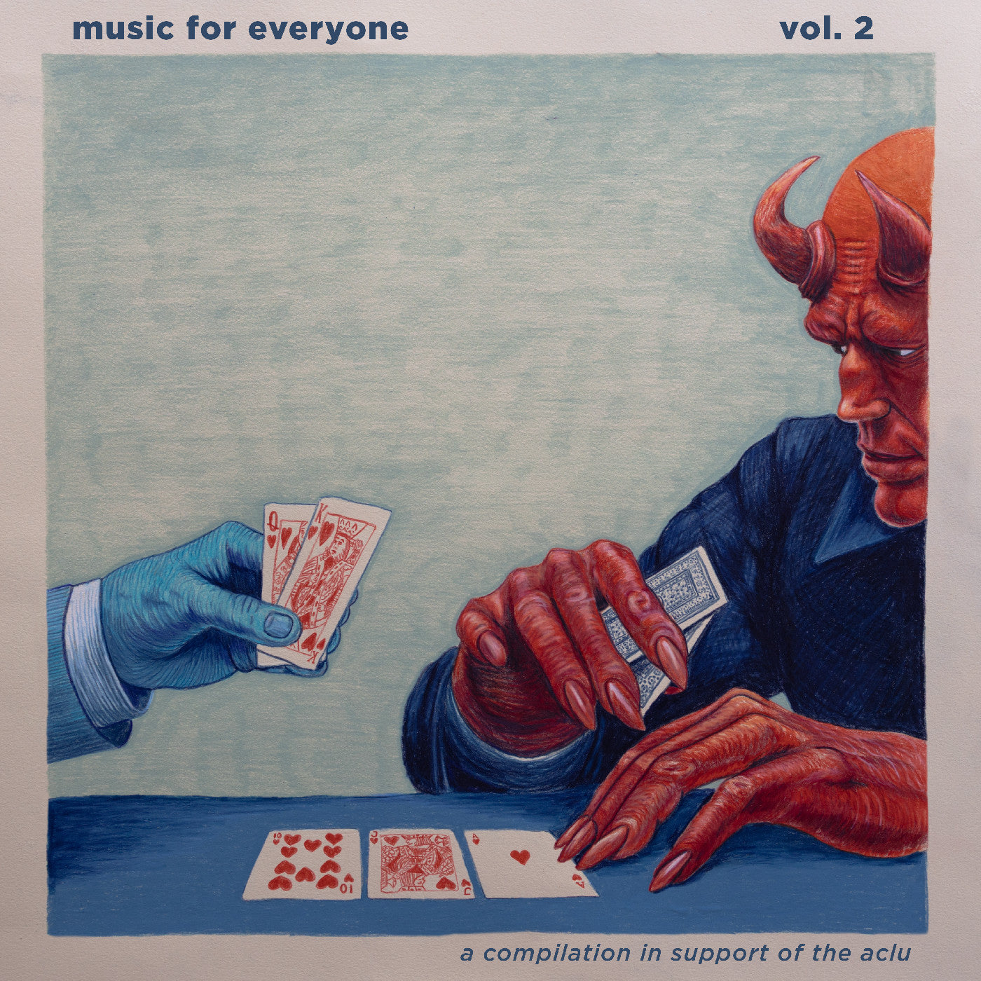 Various Artists Music For Everyone Vol .2 (Oxblood W/ Aqua Blue Swirl Vinyl)
