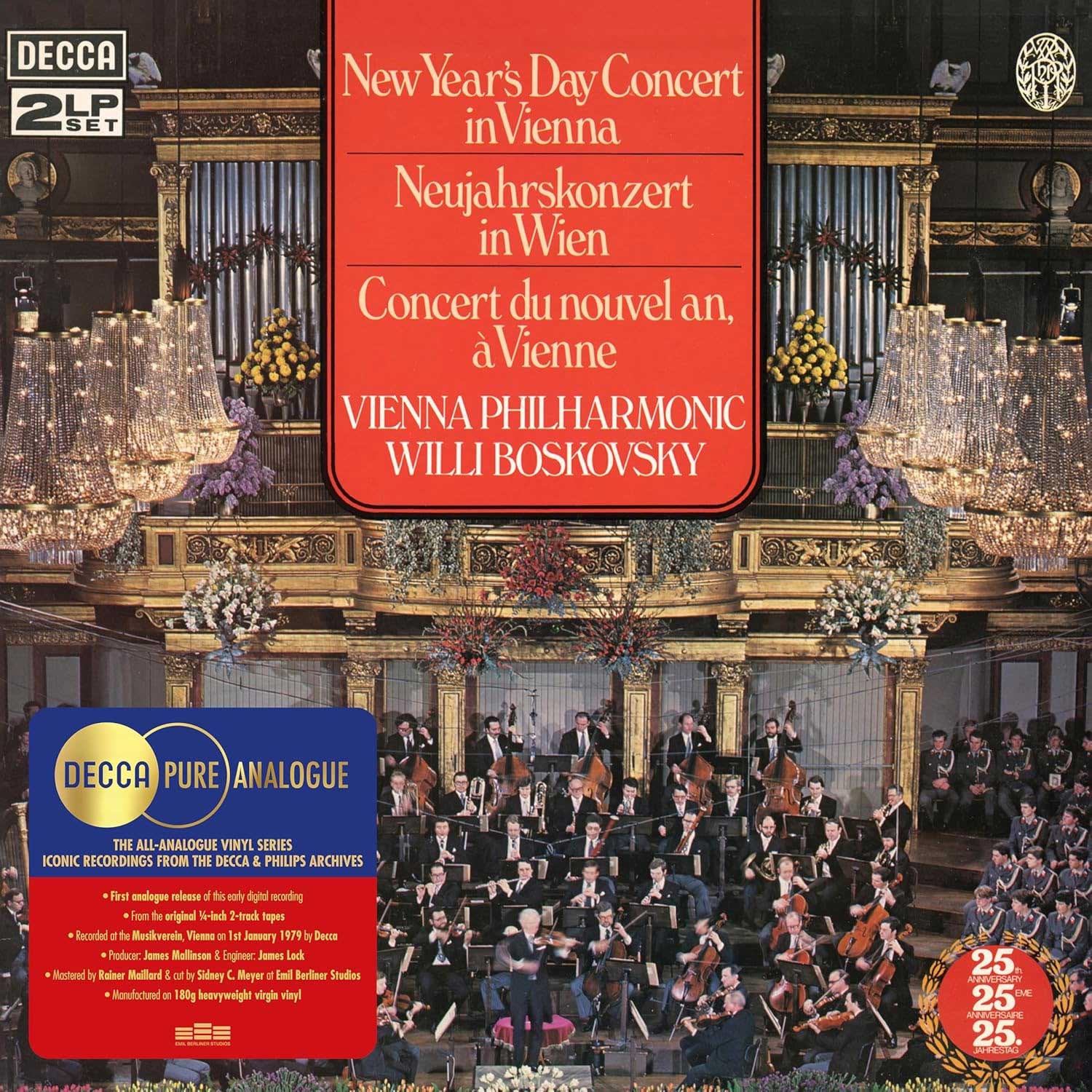 Wiener Philharmoniker/Willi Boskovsky New Year'S Day Concert In Vienna (Decca Pure Analogue Series) [180G 2LP]